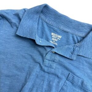 Mossimo‎ Supply Co Mens Athletic Fit Polo Shirt Blue M/M Short Sleeve Pocket